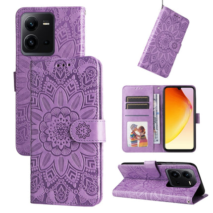 Embossed Sunflower Leather Phone Case, For OPPO Reno8 T 4G, For vivo V25 5G/V25e 4G, For vivo Y02 4G, For Xiaomi Redmi K60/K60 Pro