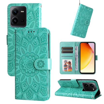 Embossed Sunflower Leather Phone Case, For OPPO Reno8 T 4G, For vivo V25 5G/V25e 4G, For vivo Y02 4G, For Xiaomi Redmi K60/K60 Pro
