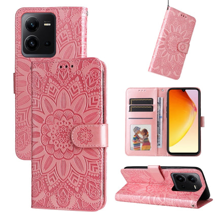Embossed Sunflower Leather Phone Case, For OPPO Reno8 T 4G, For vivo V25 5G/V25e 4G, For vivo Y02 4G, For Xiaomi Redmi K60/K60 Pro