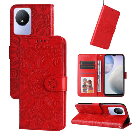 Embossed Sunflower Leather Phone Case, For OPPO Reno8 T 4G, For vivo V25 5G/V25e 4G, For vivo Y02 4G, For Xiaomi Redmi K60/K60 Pro