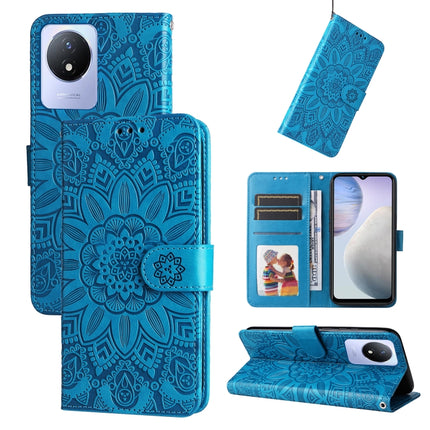 Embossed Sunflower Leather Phone Case, For OPPO Reno8 T 4G, For vivo V25 5G/V25e 4G, For vivo Y02 4G, For Xiaomi Redmi K60/K60 Pro
