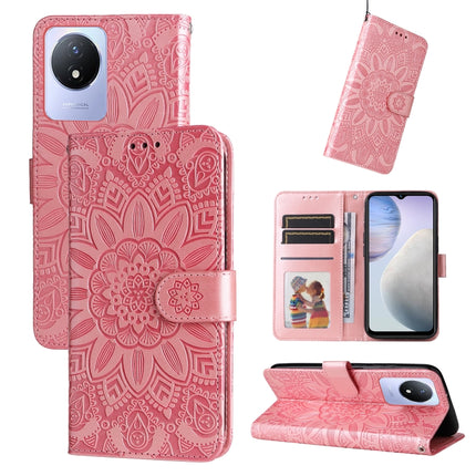 Embossed Sunflower Leather Phone Case, For OPPO Reno8 T 4G, For vivo V25 5G/V25e 4G, For vivo Y02 4G, For Xiaomi Redmi K60/K60 Pro