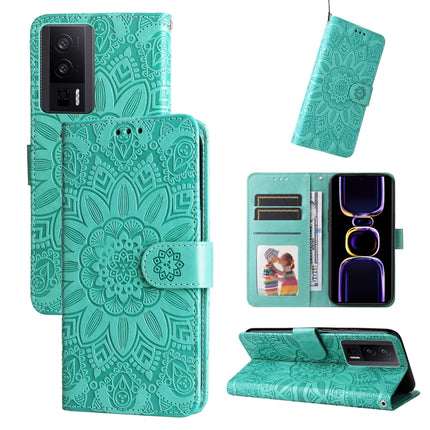 Embossed Sunflower Leather Phone Case, For OPPO Reno8 T 4G, For vivo V25 5G/V25e 4G, For vivo Y02 4G, For Xiaomi Redmi K60/K60 Pro