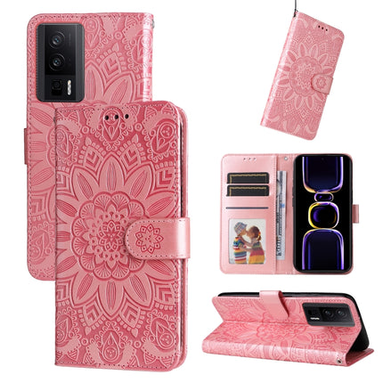Embossed Sunflower Leather Phone Case, For OPPO Reno8 T 4G, For vivo V25 5G/V25e 4G, For vivo Y02 4G, For Xiaomi Redmi K60/K60 Pro