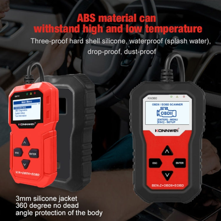 KONNWE KW360 2.4 inch OBD2 Car Fault Detector