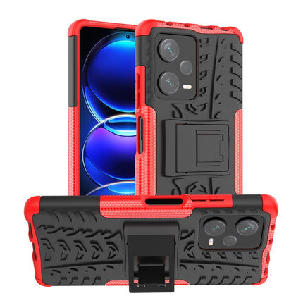 Tire Texture TPU + PC Phone Case with Holder, For Motorola Moto G Play 2023/G Pure/G Power 2022, For Xiaomi Redmi Note 12 Pro 5G, For Xiaomi Redmi Note 12 Pro+ 5G