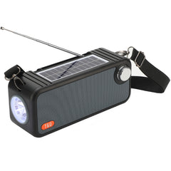 T&amp;G TG637 Tragbarer, solarbetriebener, kabelloser Bluetooth-Lautsprecher für den Außenbereich mit FM/Taschenlampe/TF-Kartensteckplatz, TG637