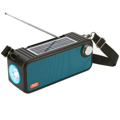 T&amp;G TG637 Tragbarer, solarbetriebener, kabelloser Bluetooth-Lautsprecher für den Außenbereich mit FM/Taschenlampe/TF-Kartensteckplatz, TG637