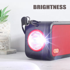 T&amp;G TG637 Tragbarer, solarbetriebener, kabelloser Bluetooth-Lautsprecher für den Außenbereich mit FM/Taschenlampe/TF-Kartensteckplatz, TG637