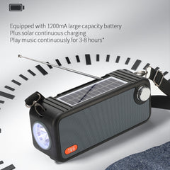 T&G TG637 Outdoor Portable Solar Power Wireless Bluetooth Speaker with FM / Flashlight / TF Card Slot, TG637