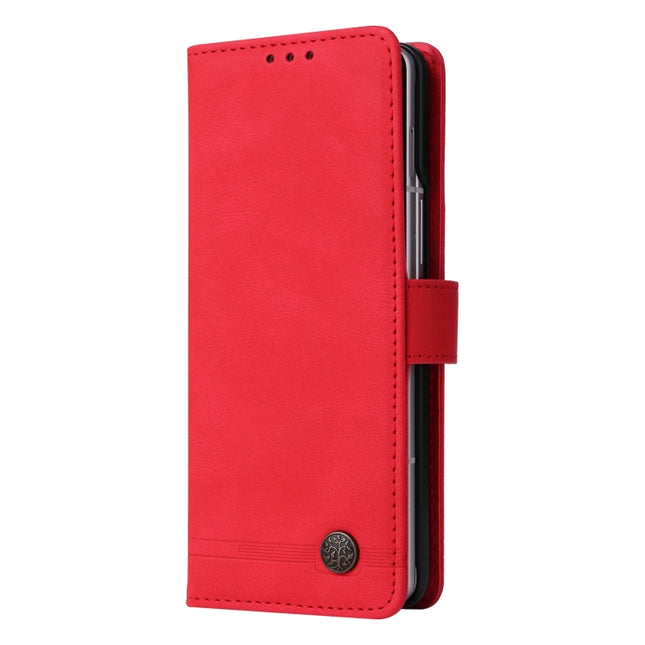 Skin Feel Life Tree Metal Button Leather Phone Case, For Samsung Galaxy Z Fold3 5G, For Samsung Galaxy Z Fold4 5G, For Samsung Galaxy Z Flip3 5G, For Samsung Galaxy Z Flip4 5G