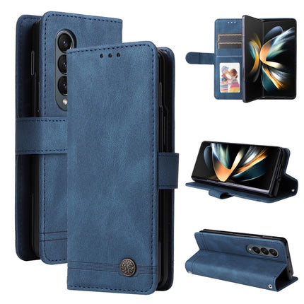Skin Feel Life Tree Metal Button Leather Phone Case, For Samsung Galaxy Z Fold3 5G, For Samsung Galaxy Z Fold4 5G, For Samsung Galaxy Z Flip3 5G, For Samsung Galaxy Z Flip4 5G