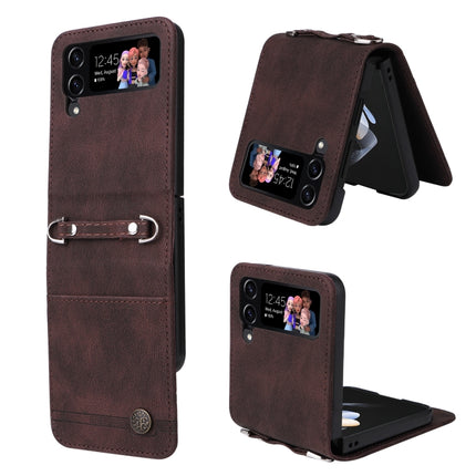 Skin Feel Life Tree Metal Button Leather Phone Case, For Samsung Galaxy Z Fold3 5G, For Samsung Galaxy Z Fold4 5G, For Samsung Galaxy Z Flip3 5G, For Samsung Galaxy Z Flip4 5G