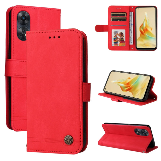 Skin Feel Life Tree Metal Button Leather Phone Case, For OPPO Reno8 T 4G, For vivo V25 5G/V25e 4G, For vivo Y02 4G, For Xiaomi Redmi K60/K60 Pro
