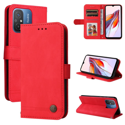 Skin Feel Life Tree Metal Button Leather Phone Case, For Xiaomi Redmi 11A 4G/12C