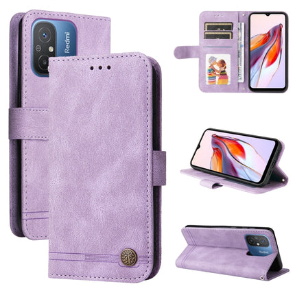 Skin Feel Life Tree Metal Button Leather Phone Case, For Xiaomi Redmi 11A 4G/12C