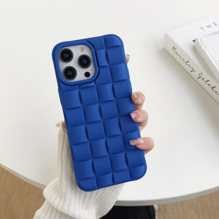 3D Cube Weave Texture Skin Feel Phone Case, For iPhone 14