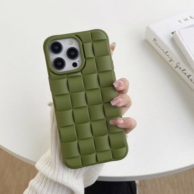 3D Cube Weave Texture Skin Feel Phone Case, For iPhone 13