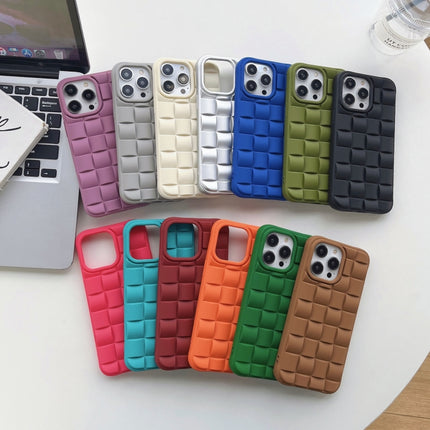 3D Cube Weave Texture Skin Feel Phone Case, For iPhone 12 Pro Max