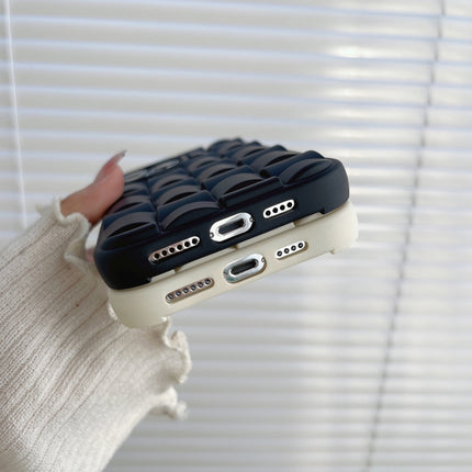 3D Cube Weave Texture Skin Feel Phone Case, For iPhone 12