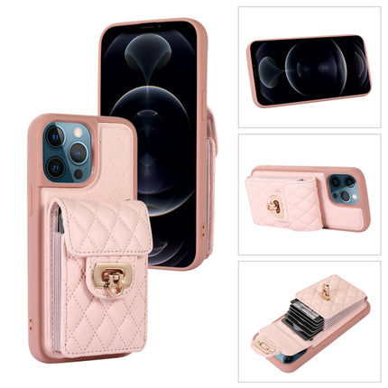 Card Slot Leather Phone Case with Short Lanyard, For iPhone 13 Pro Max, For iPhone 13 Pro, For iPhone 13, For iPhone 12 Pro Max