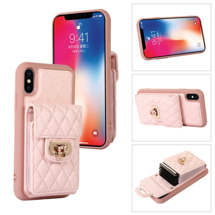 Card Slot Leather Phone Case with Short Lanyard, For iPhone XS Max, For iPhone XS / X, For iPhone XR