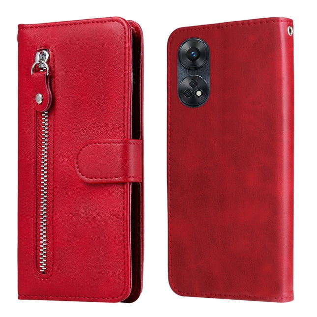 Calf Texture Zipper Leather Phone Case, For Honor X7a, For Honor X8a, For Honor X9a/X40 5G/Magic5 Lite, For OPPO Reno8 T 4G