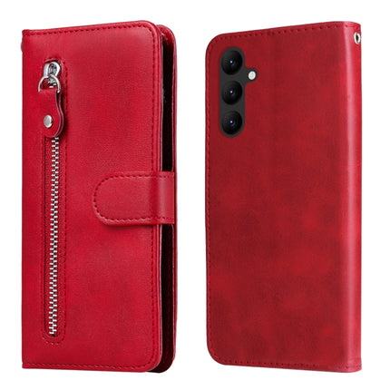 Calf Texture Zipper Leather Phone Case, For Samsung Galaxy A24 4G