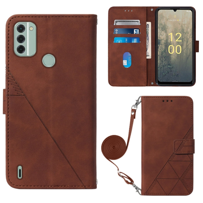 Crossbody 3D Embossed Flip Leather Phone Case, For Nokia C31, For Motorola Moto G Play 2023, For Nokia X30 5G, For OnePlus 11