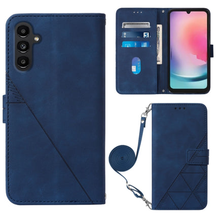 Crossbody 3D Embossed Flip Leather Phone Case, For Xiaomi Redmi 12C / Redmi 11A 4G Global, For Samsung Galaxy A04 Core, For Samsung Galaxy A04e, For Samsung Galaxy A24 4G