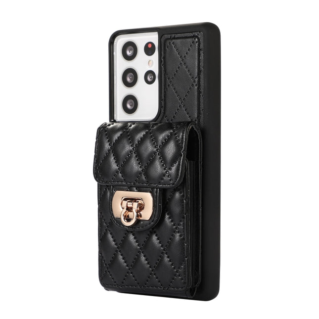 Card Slot Leather Phone Case with Short Lanyard, For Samsung Galaxy S21 Ultra 5G, For Samsung Galaxy S20, For Samsung Galaxy S20+, For Samsung Galaxy S20 Ultra