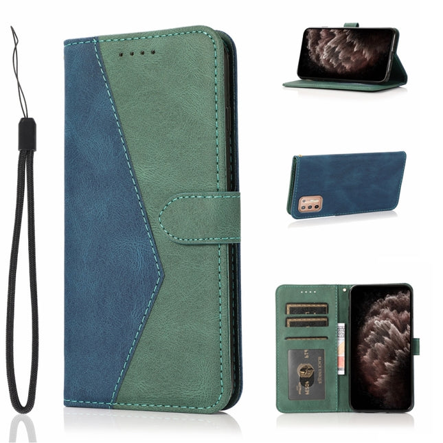 Dual-color Stitching Leather Phone Case, For Motorola Moto G9 Plus, For Motorola Moto G10 / G20 / G30, For LG K41S / K51S, For LG K50 / Q60