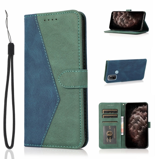 Dual-color Stitching Leather Phone Case, For OPPO A53 2020, For OPPO A54 5G / A74 5G, For OPPO A94 5G, For OPPO Find X3 Lite
