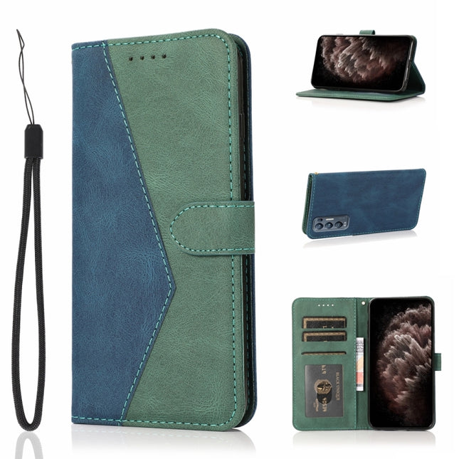 Dual-color Stitching Leather Phone Case, For OPPO Find X3 Neo, For Huawei P smart 2021, For Huawei P30 lite, For Huawei P40 lite