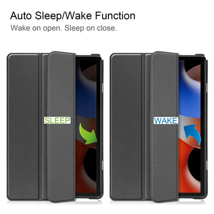 Custer Pure Color 3-Fold Holder Smart Leather Tablet Case, For Blackview Oscal Pad 10, For OnePlus Pad