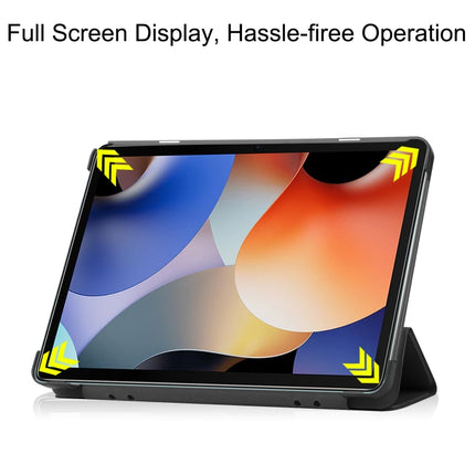 Custer Pure Color 3-Fold Holder Smart Leather Tablet Case, For Blackview Oscal Pad 10, For OnePlus Pad