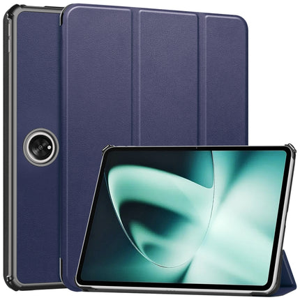 Custer Pure Color 3-Fold Holder Smart Leather Tablet Case, For Blackview Oscal Pad 10, For OnePlus Pad