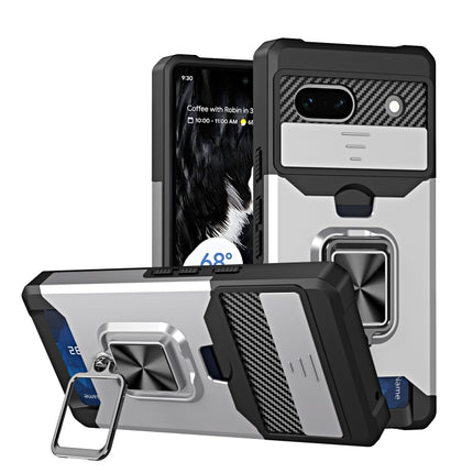Camera Shield Card Slot Phone Case with Ring Holder, For Motorola Moto G Play 2023, For Google Pixel 7a, For Xiaomi Redmi Note 12 5G / Poco X5, For Xiaomi Redmi Note 12 Pro 5G