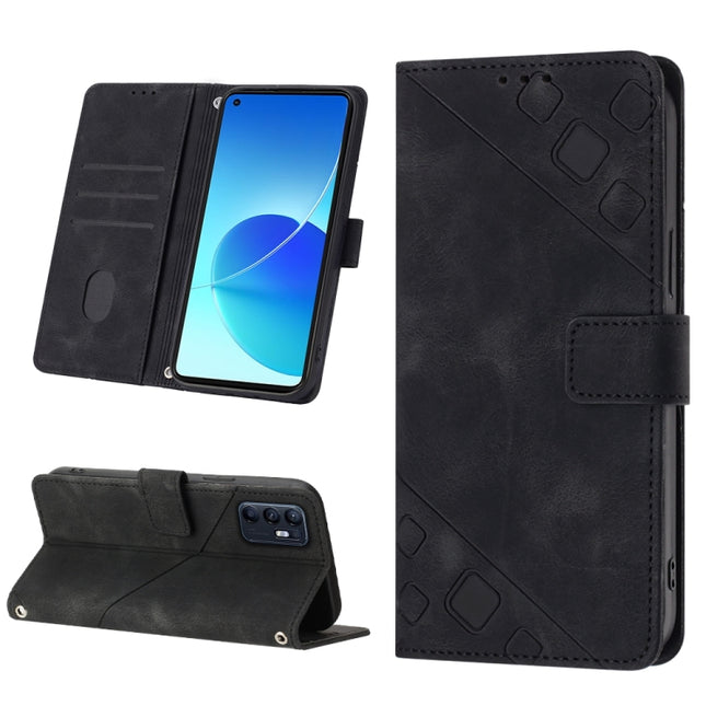 Skin-feel Embossed Leather Phone Case, For OPPO Reno6 5G, For OPPO A9 2020 / A5 2020 / A11X, For OPPO A16 / A54S, For OPPO A16K