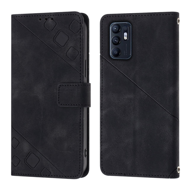 Skin-feel Embossed Leather Phone Case, For OPPO Reno6 5G, For OPPO A9 2020 / A5 2020 / A11X, For OPPO A16 / A54S, For OPPO A16K