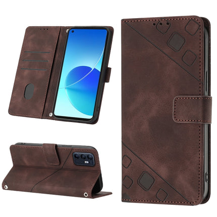 Skin-feel Embossed Leather Phone Case, For OPPO Reno6 5G, For OPPO A9 2020 / A5 2020 / A11X, For OPPO A16 / A54S, For OPPO A16K