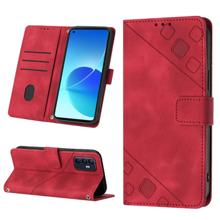 Skin-feel Embossed Leather Phone Case, For OPPO Reno6 5G, For OPPO A9 2020 / A5 2020 / A11X, For OPPO A16 / A54S, For OPPO A16K