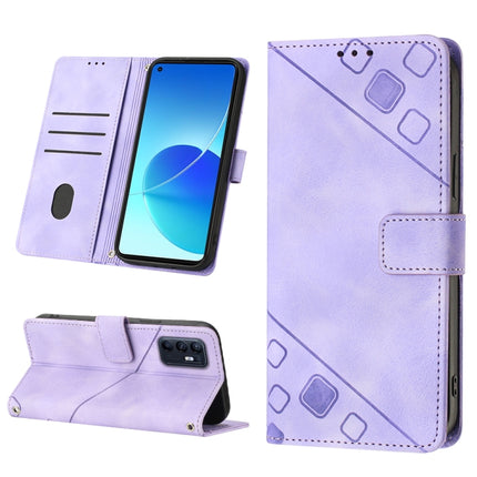 Skin-feel Embossed Leather Phone Case, For OPPO Reno6 5G, For OPPO A9 2020 / A5 2020 / A11X, For OPPO A16 / A54S, For OPPO A16K
