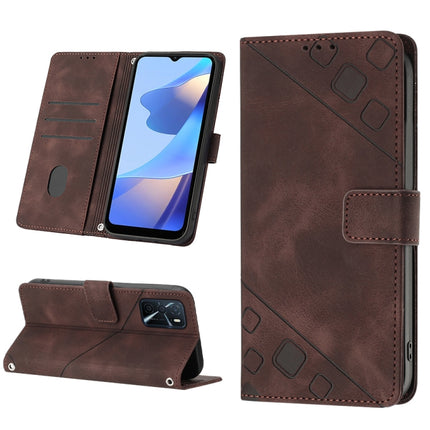 Skin-feel Embossed Leather Phone Case, For OPPO Reno6 5G, For OPPO A9 2020 / A5 2020 / A11X, For OPPO A16 / A54S, For OPPO A16K