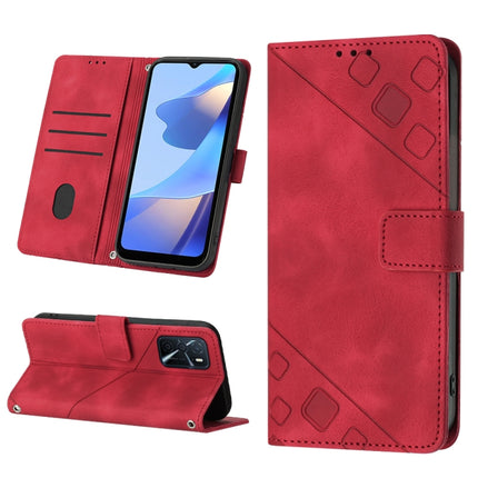 Skin-feel Embossed Leather Phone Case, For OPPO Reno6 5G, For OPPO A9 2020 / A5 2020 / A11X, For OPPO A16 / A54S, For OPPO A16K