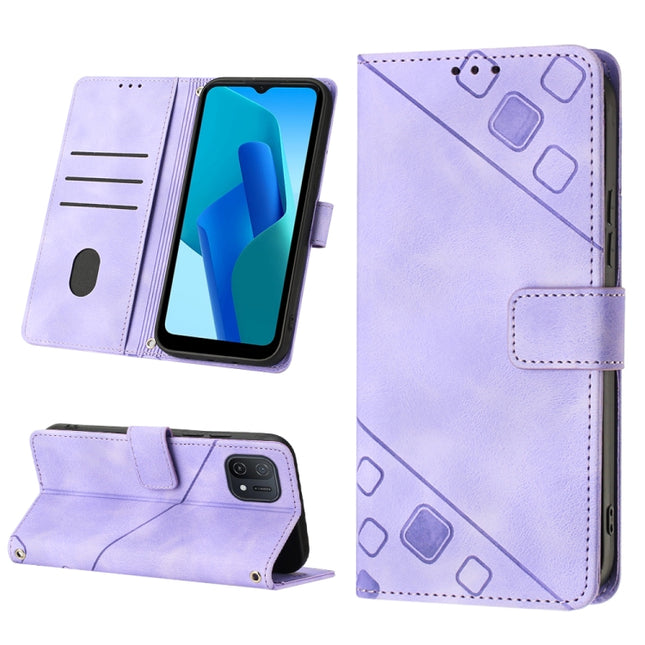 Skin-feel Embossed Leather Phone Case, For OPPO Reno6 5G, For OPPO A9 2020 / A5 2020 / A11X, For OPPO A16 / A54S, For OPPO A16K