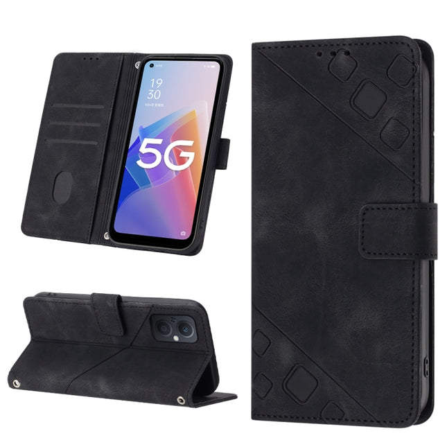 Skin-feel Embossed Leather Phone Case, For OPPO A96 5G / Reno7z / Reno7 Lite 5G / F21 Pro 5G / Reno8 z / OnePlus Nord N20, For OPPO K10X / Realme 9 Pro, For Realme 10, For Realme 10 5G