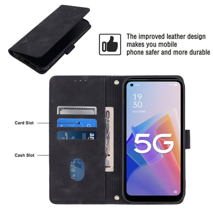 Skin-feel Embossed Leather Phone Case, For OPPO A96 5G / Reno7z / Reno7 Lite 5G / F21 Pro 5G / Reno8 z / OnePlus Nord N20, For OPPO K10X / Realme 9 Pro, For Realme 10, For Realme 10 5G