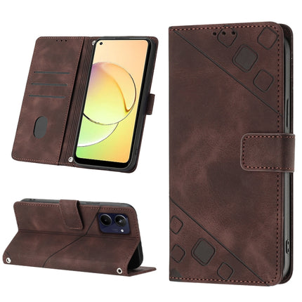 Skin-feel Embossed Leather Phone Case, For OPPO A96 5G / Reno7z / Reno7 Lite 5G / F21 Pro 5G / Reno8 z / OnePlus Nord N20, For OPPO K10X / Realme 9 Pro, For Realme 10, For Realme 10 5G