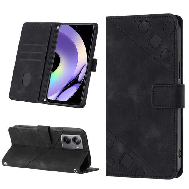 Skin-feel Embossed Leather Phone Case, For Realme 10 Pro, For Realme C11, For Realme C33, For Realme GT2 Explorer Master